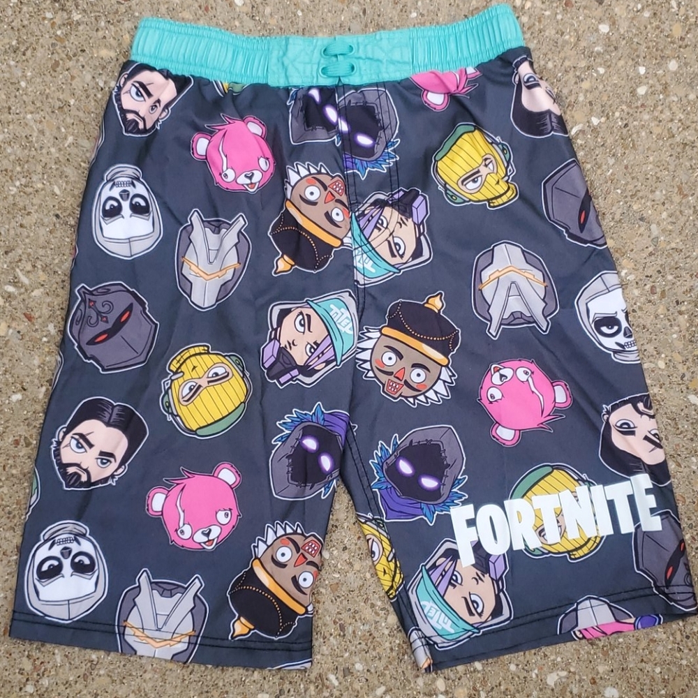 Fortnite Faces Boys Swim Trunks Shorts XL Epic